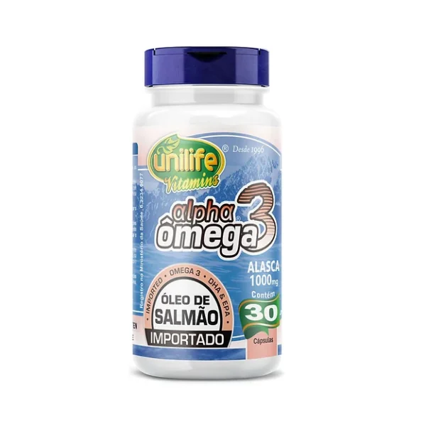 Alpha Ômega 3 - Óleo de Salmão em cápsulas 1000 mg | Unilife