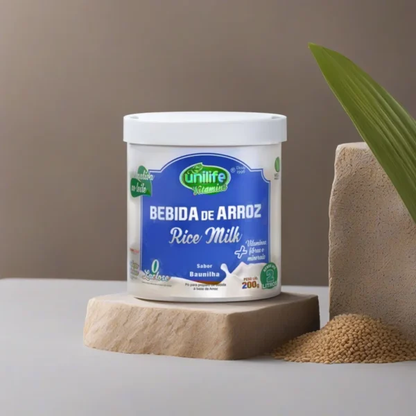 A Bebida de Arroz Rice Milk Unilife Vitamins é um suplemento VEGANO, desenvolvido a partir do arroz em pó, vitaminas, minerais e aroma natural de baunilha. Uma alternativa ao leite, especialmente para pessoas que possuem intolerância à lactose. Livre de glúten e lactose.